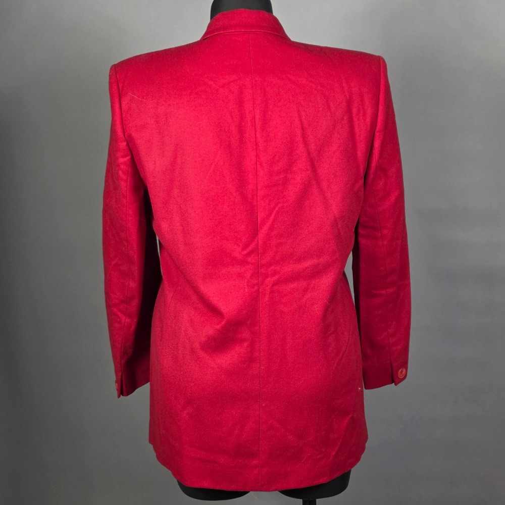 Pendleton Red Virgin Wool Blazer Jacket Size 12 M… - image 3